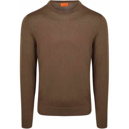 Suitable Merino Pullover Taupe - Maat XXL - Heren - Sweater