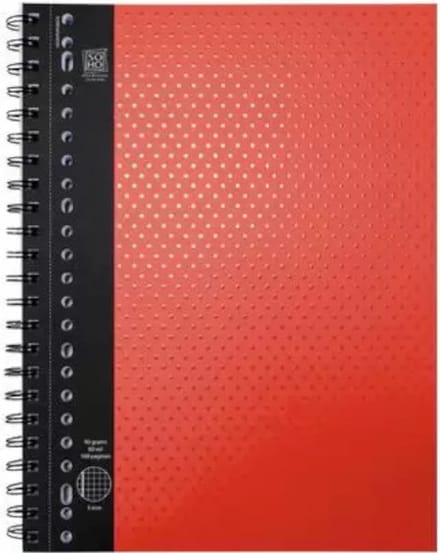 Soho Schrift College Ruiten 10 Mm 23-rings A4 Rood