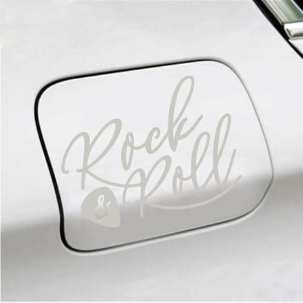Bumpersticker - Rock & Roll - 11,4 X 14,8 - Zilver