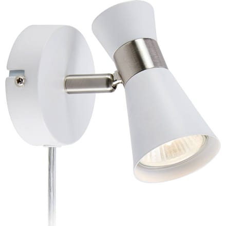 Markslöjd Wandlamp folie, draaibare spot wit/staal