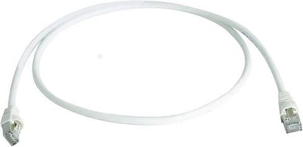 Telegärtner 100008833 RJ45 Netwerkkabel, patchkabel CAT 6A S/FTP 7.50 m Wit Vlambestendig, Snagless, Pair afscherming,
