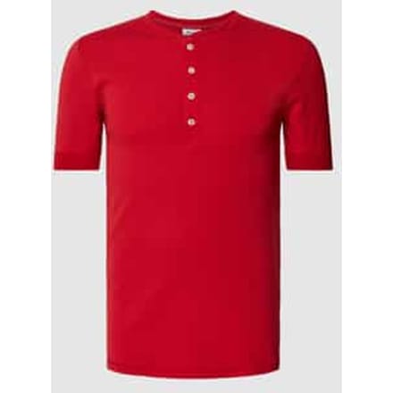 T-shirt met korte knooplijst model 'Karl'