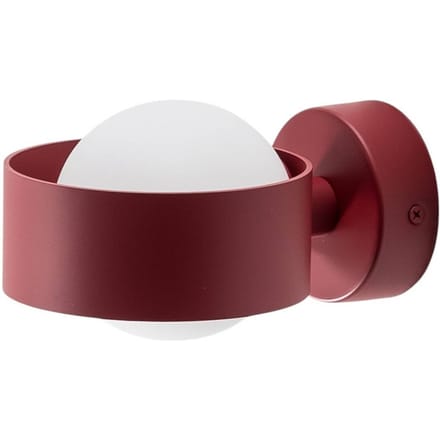 Argon Wandlamp Mado van glas en staal, rood