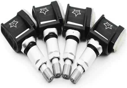 Drukbewakingssensor - TPMS Sensor - Bandenspanning Monitoren - Realtime Nauwkeurigheid - 4 Stuks - Zwart