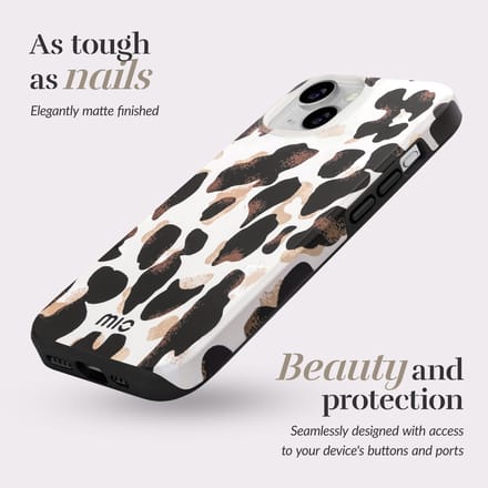 MIO MagSafe Apple iPhone 14 Pro Hoesje | Hard Shell Back Cover | Geschikt voor MagSafe | Leopard