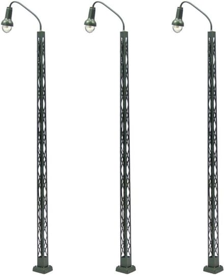 3-Pack Modelspoor Verlichting Rooster Mastlampen Schaal H0 (1:87)