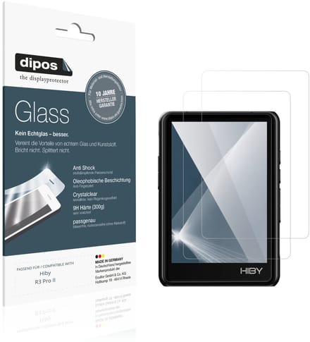 dipos – 2x Pantserfolie geschikt voor Hiby R3 Pro II | 9H Screenprotector