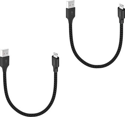 Usb Kabel geschikt voor iPhone 14 t/m 7 - 30cm kort - Stevig