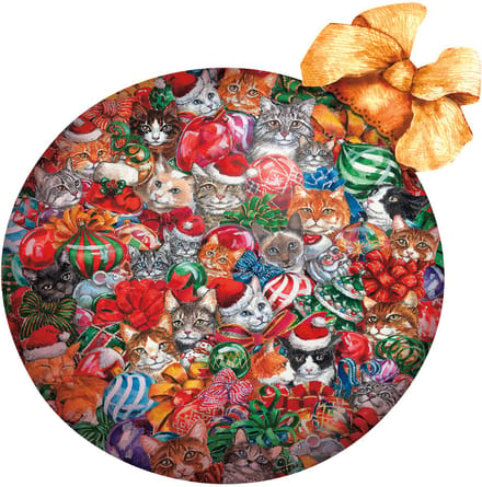 SunsOut puzzel katten kerst ornament - 750 stukjes legpuzzel.