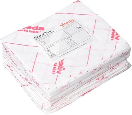 Vileda Professional MicroOne microvezeldoek 34 x 27 cm rood