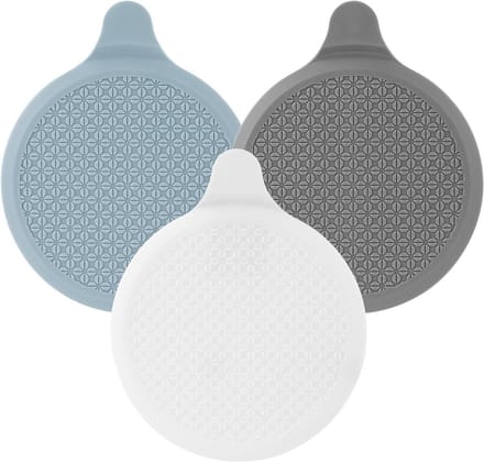 Badplug met zuignap - Afvoerstop douche - Waterdicht afsluiten - Extra grote afdichting - 15 cm diameter - Witgrijsblauw