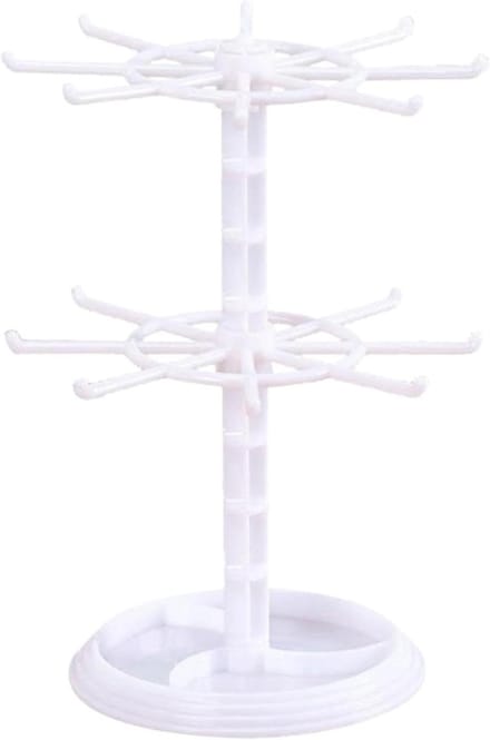 Sieraden Presentoir - Organizer Rack - Sieraden Opbergen - Draaibare Basis - 2 Niveaus - Zwart
