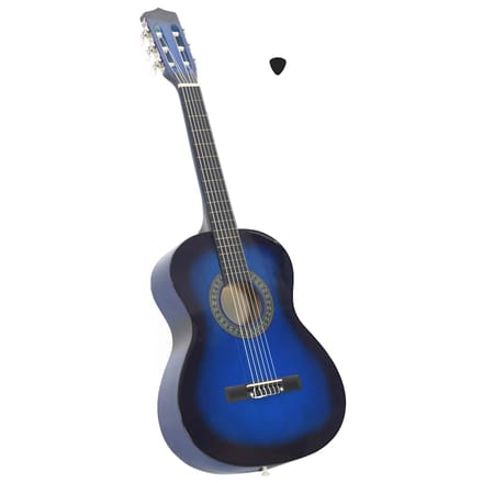 vidaXL - Gitaar - klassiek - beginner - en - kinderen - 3/4 - 36" - blauw