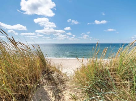 Customize-it - Strand duinen 70x50cm Tuinschilderij