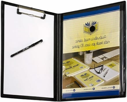 Klemmap Invoegen - Documenthouder - Documenten Organiseren - Met Klittenbandsluiting - 10x8x8 cm - Zwart