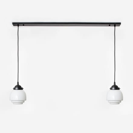 2 x Gispen Vlak lampen aan plafondbalk Moonlight - Art Deco Trade