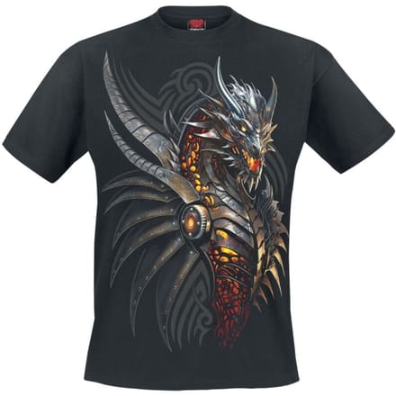 Spiral T-shirt - Razor Back - M tot 4XL - voor Mannen - zwart