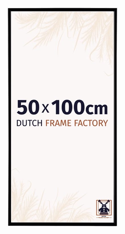 Fotolijst 50x100 cm - Kunststof - Zwart Mat - Easy