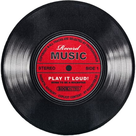 Record Music Vloerkleed - voor Geen - zwart-rood