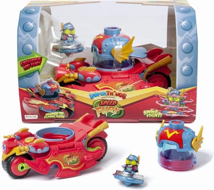 SuperThings Speed Fury-voertuig plus een Kid Fury-figuur