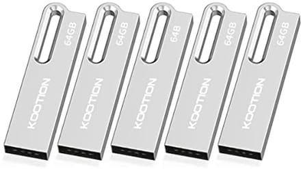 64GB Waterdichte USB 2.0 Flashdrive met Sleutelhanger voor Computer en Laptop - 5 Stuks
