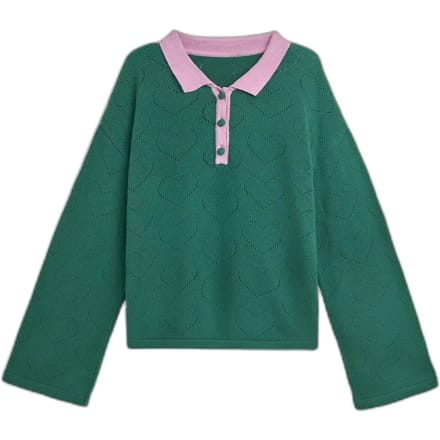 Dames lange mouwen biologisch katoen polo Happymess
