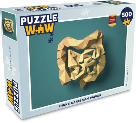 Puzzel Dikke darm van papier - Legpuzzel - Puzzel 500 stukjes