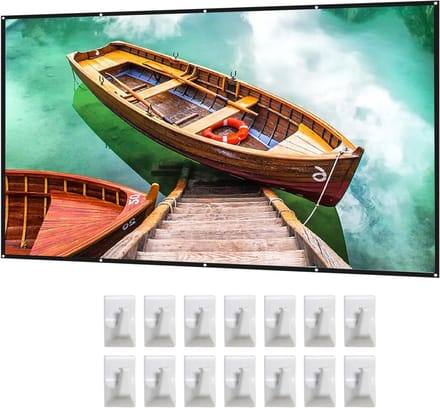Projectiescherm - Filmscherm HD - Thuisbioscoop - Opvouwbaar Dubbelzijdig - 150 Inch - Wit