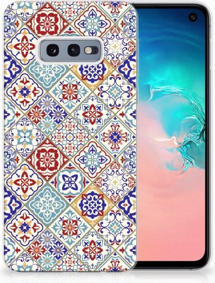 Samsung Galaxy S10e TPU Siliconen Hoesje Tiles Color