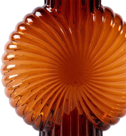 PTMD Zugar Ronde Vaas - 18,5 x 8,5 x 25 cm - Glas - Bruin