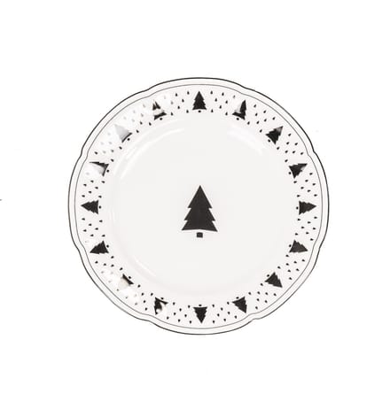 Housevitamin Ontbijtbord- Kerstbomen - Newbone China - Ø19,5cm