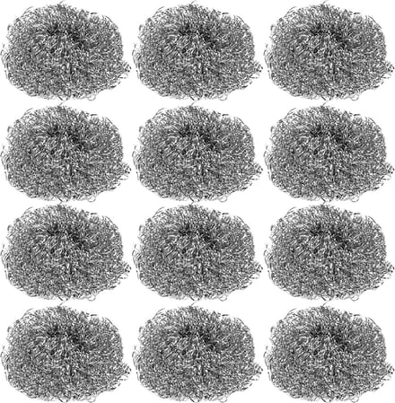 Alessandro Schuursponsjes - RVS - 12x - pannenspons - 6 gram - 4 x 4 x 2 cm