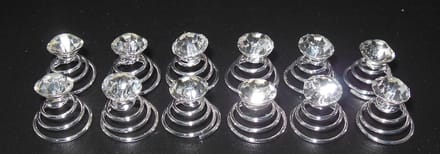Curlies glas steen strass groot set van 12 stuks.