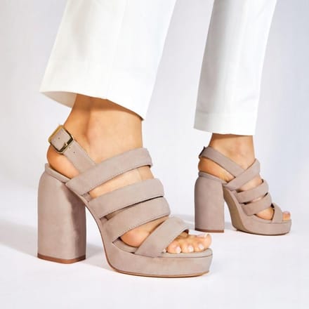 EVA MINGE - Sandalen - Roze - Leren - EU40