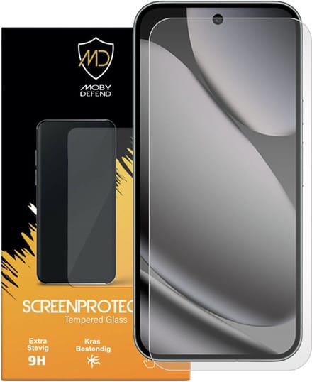 MobyDefend Screenprotector - Geschikt voor Google Pixel 10 Pro XL - Case-Friendly Screensaver - Gehard Glas