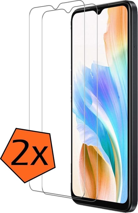 Screenprotector - 2 Stuks - Geschikt voor OPPO A18 - Extra Sterk - Gehard Glas - Beschermglas - Tempered Glass - Screen Protector