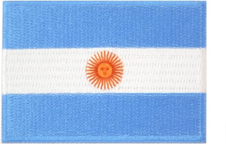 Embleem vlag Argentinië- Strijk embleem - Carnavalskleding - Carnaval accessoires