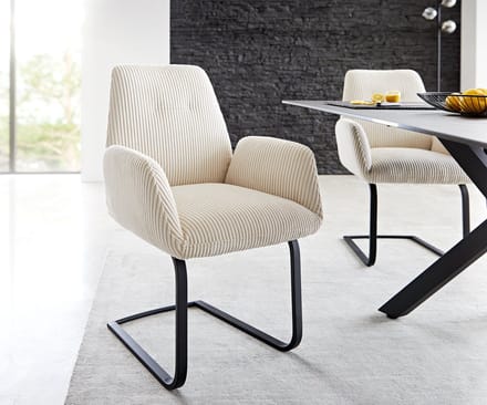 Sledestoel Zoa-Flex sledemodel vlak zwart koord beige pocketveer kern