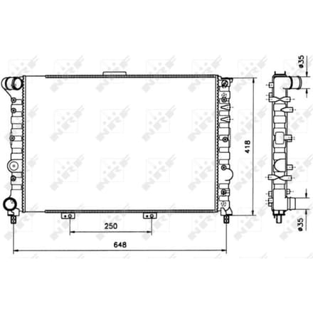 Radiator, motorkoeling NRF 58216