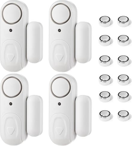 Deur Raam Alarm - Inbraak Beveiliging - Huis Beveiligen - Extra Luid 95dB - 2 x 1 x 4 cm
