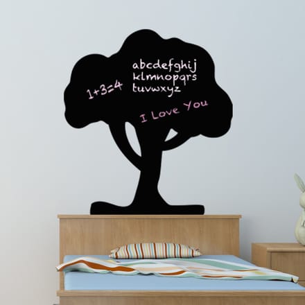 Schoolbordsticker - uitwisbare zelfklevende muurstickers - GROTE BOOM - 70x65cm