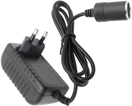 Allecto - AC naar DC Converter - 220V naar 12V Adapter - Sigarettenaansteker Transformator - Zwart - Auto Accessoire - Ideaal voor Auto's - Compact...