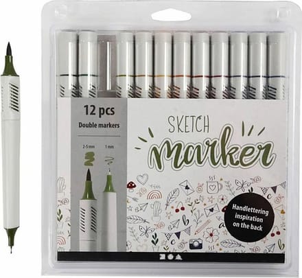 Creativ Company Sketch Marker - Douche Colors 12 pcs. (37379)