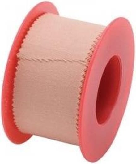 HEKA plast hechtpleister textiel ring 5 m x 2,5 cm - doos 12 rollen