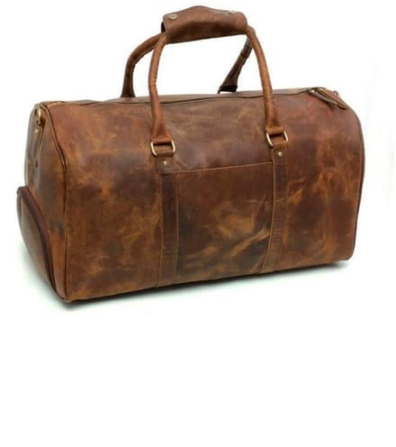 Dyronics Luxe Leren Reistas Cognac – Weekendtas