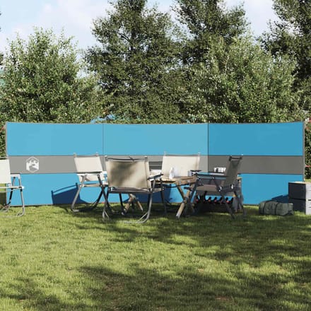 vidaXL - Windscherm - camping - waterdicht - 490x123 - cm - blauw
