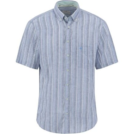 Fynch-Hatton Overhemd Multicolor Linnen Cotton Striped Light Peony-Blue-Multi / male