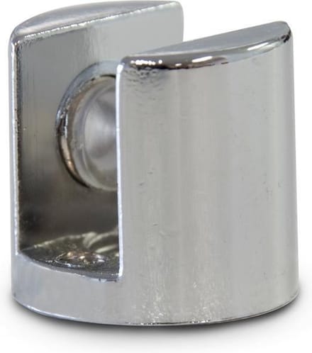 Linea Uno Glasklem - Rond - Chroom - 10 mm