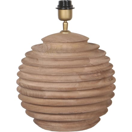 PTMD Roven Natural Mango Wood Ribbed Table Lamp Base