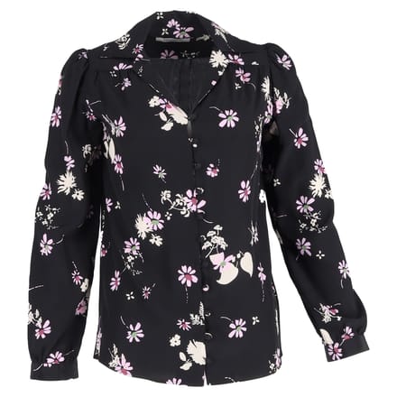 Valentino Crêpe de Chine blouse van zijde met bloemenprint